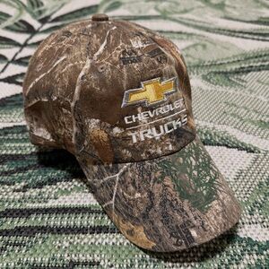 Chevrolet Trucks Camo Cap Real Tree Edge Camouflage Hat Chevy Bow tie